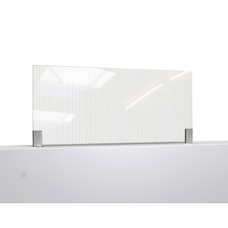 ROSSETO SERVING SOLUTIONS Avant Guarde 46x20 Semi-Clear Polycarbonate Booth/Table Divider, 1 EA RD004